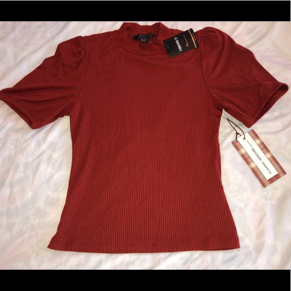 Dark Orange Forever 21 Top